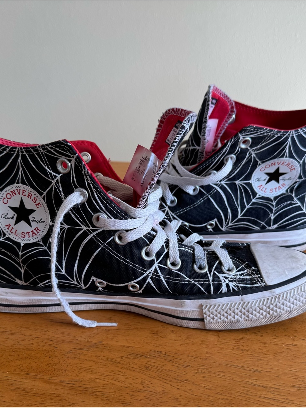 Converse Men’s Sz 9 / Women’s 11 All Star Black Spiderweb High-Top Sneakers
